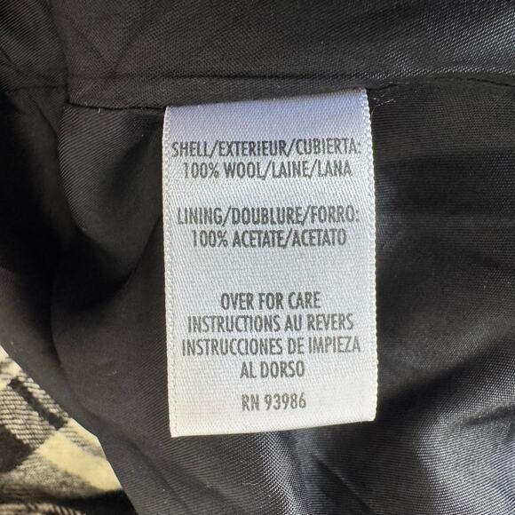 Casual Corner Wool Maxi Skirt Plaid Women’s 8 Black Dark Academia Preppy Pencil - Picture 3 of 11